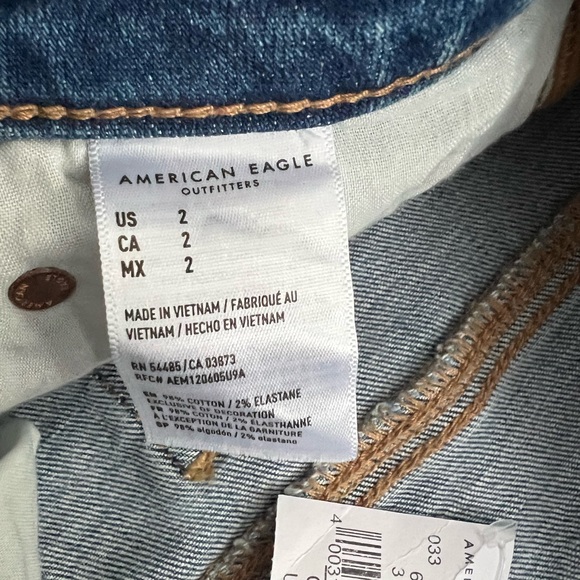 American eagle distressed denim jean mini skirt - Picture 3 of 4